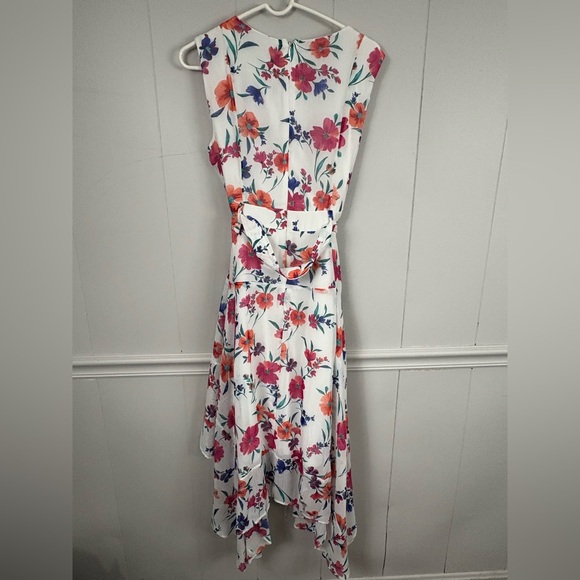 Calvin Klein Floral Midi Dress - White and Pink Floral - Picture 10 of 13